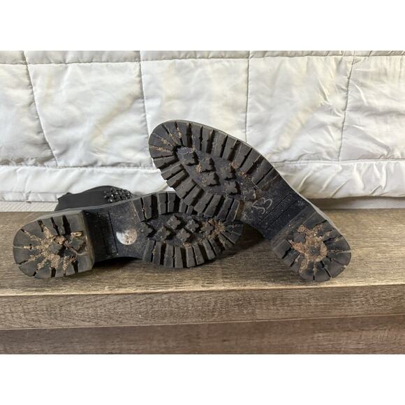 Karl Lagerfeld Paris Women Booties Payson Combat Black Boot Embellished Size 7.5 - Picture 5 of 5